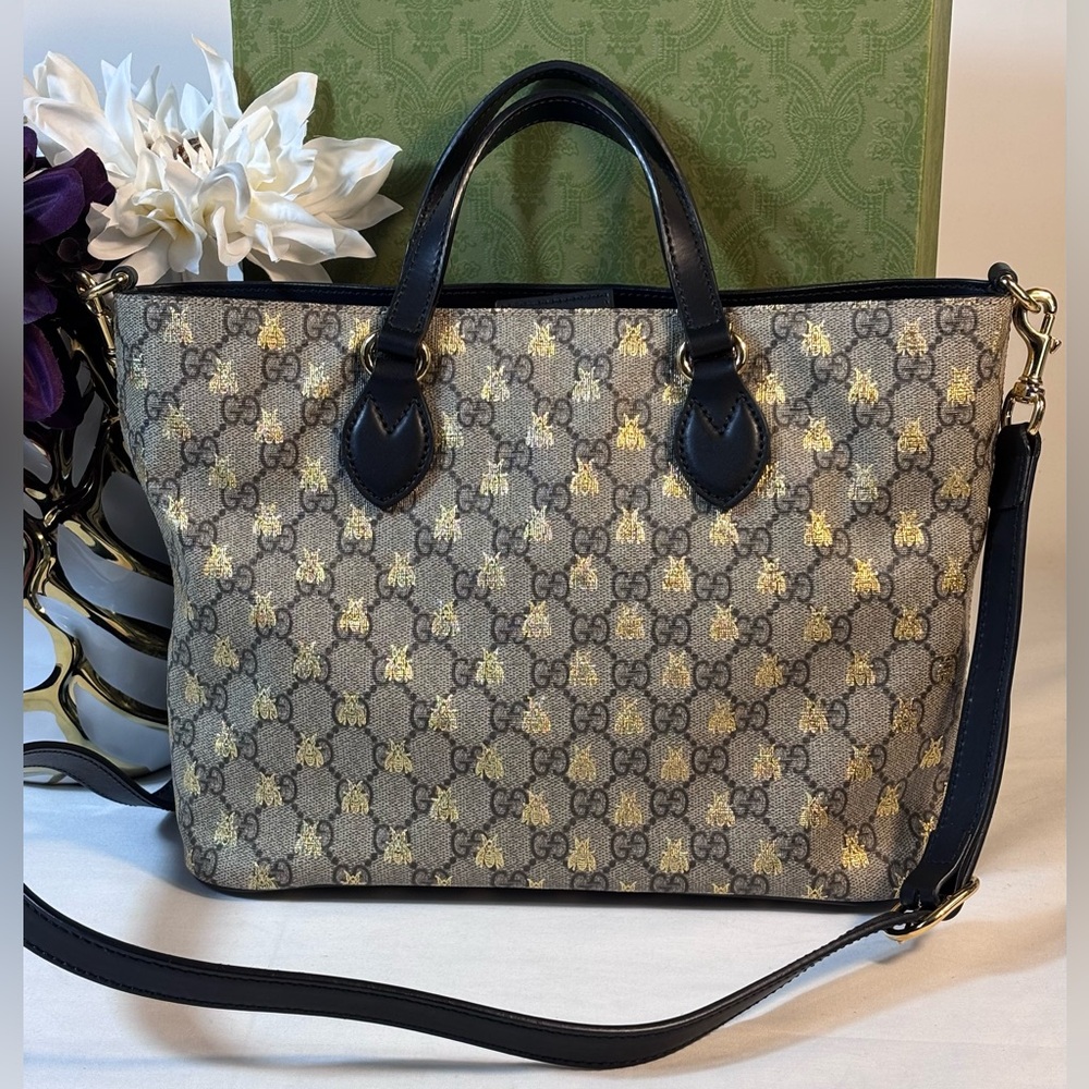 Gorgeous Gucci Bee Small Tote Crossbody